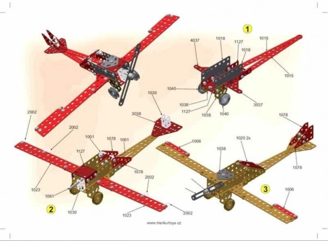 Stavebnica Merkur Red Baron 40 modelov