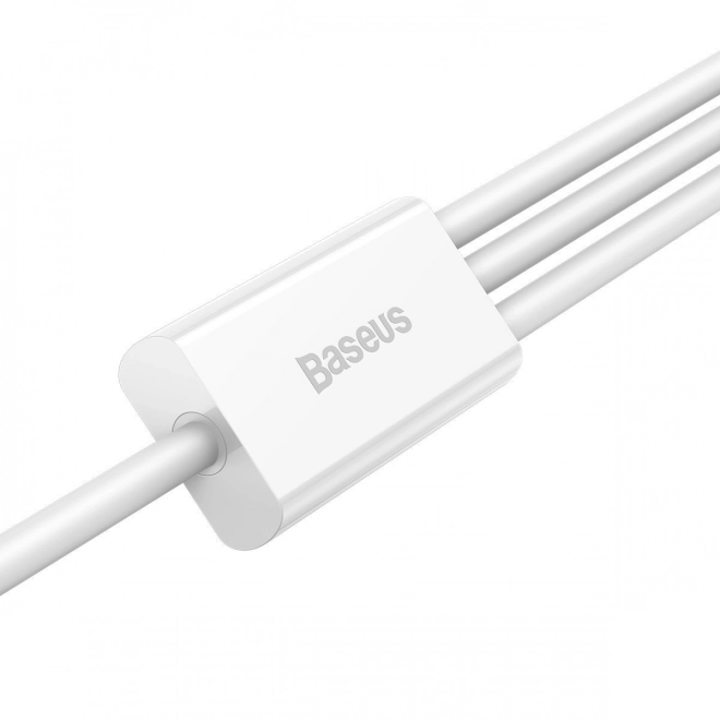 Kabel USB 3v1 Baseus Superior serija USB na micro USB / USB-C / Lightning 3,5 A 1,2 m Biela