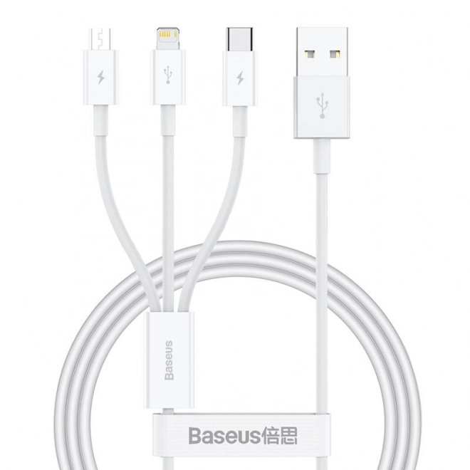 Rýchly nabíjací kábel USB na M+L+C Baseus Superior