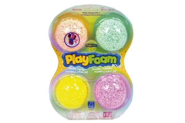 PlayFoam® Modelovacia/plastová guľa 4 farby na karte 19,5x27x3cm