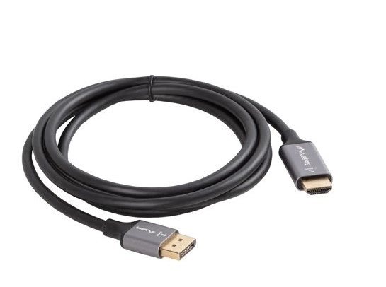 Kábel DisplayPort na HDMI 1.8M 4K čierno-strieborný