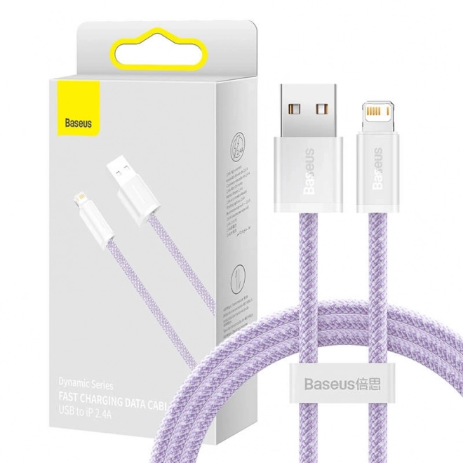 Baseus dynamický USB-Lightning kábel 1m Fialový