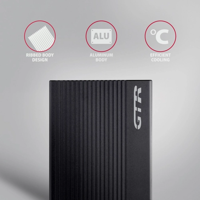 Hliníkové puzdro pre externé disky USB3.2 Gen 2 - SATA 6G 2.5" SSD/HDD