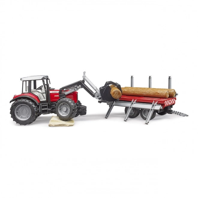 Farmer - Massey Ferguson traktor s vlekom