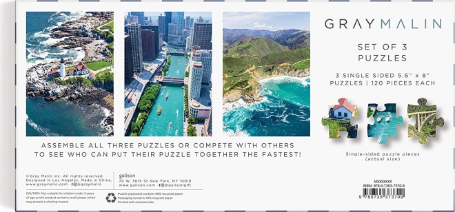 Galison Puzzle Letecké Zábery USA