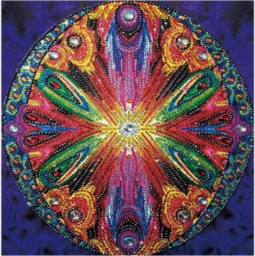 Diamantové maľovanie 7D mandalový kruh 30 × 30 cm