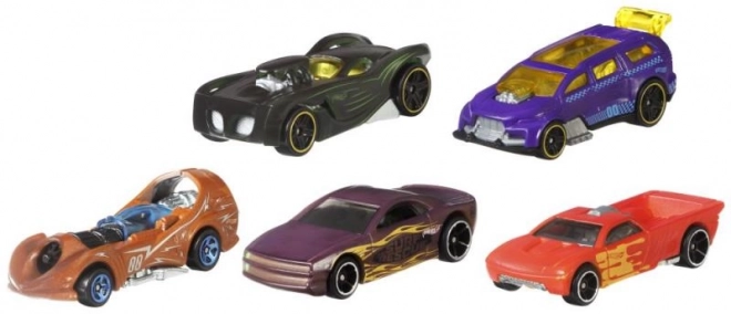 HotWheels 5 ks anglických farebných posúvačov rôznych typov