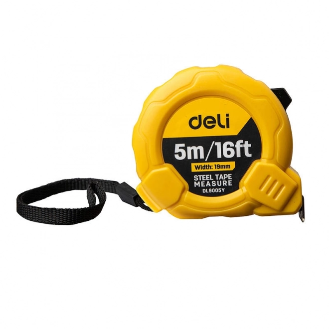 Svinovací meter 5m žltý Deli Tools
