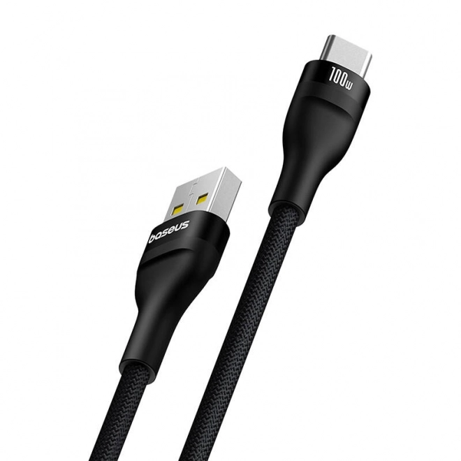 Nabíjací kábel Baseus Flash 2 USB na USB-C 100W čierny 2m