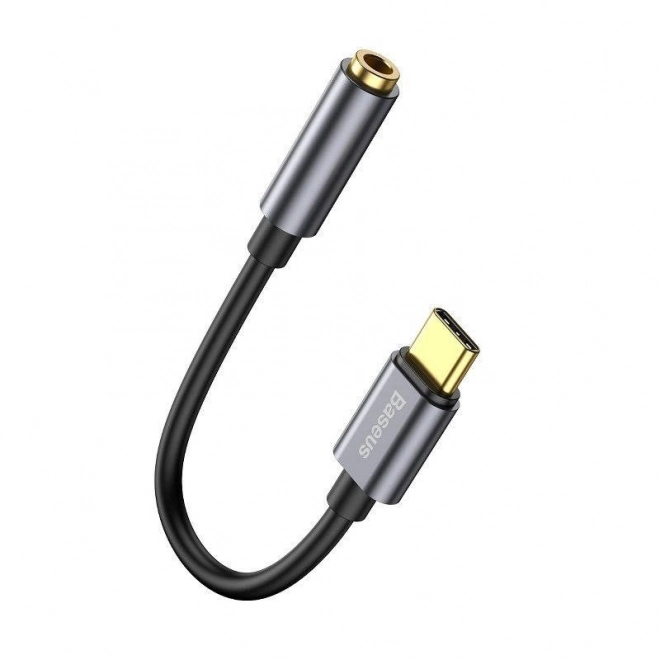 Audio adaptér Baseus USB-C na 3,5 mm mini jack - čierno-šedý