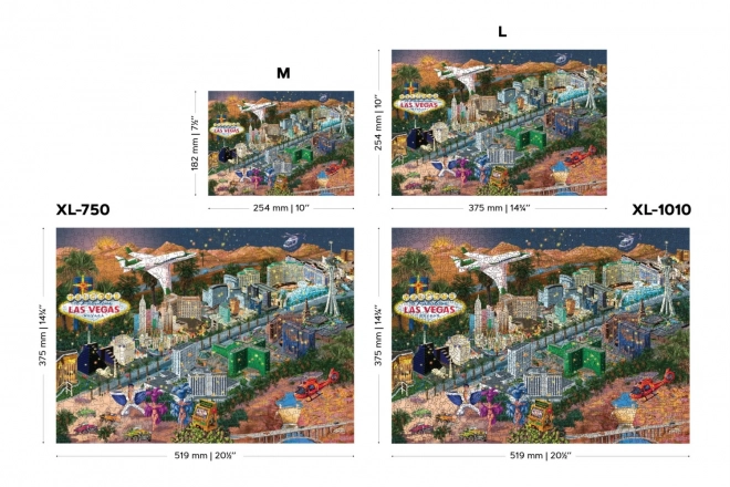 Drevené puzzle Vitajte v Las Vegas 2v1