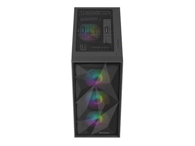 Počítačová skriňa Genesis Diaxid 605 ARGB MIDI Tower USB-C čierna
