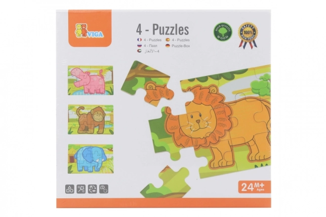 Drevené puzzle Džungľa