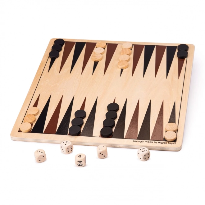 Bigjigs Toys Dřevěný backgammon