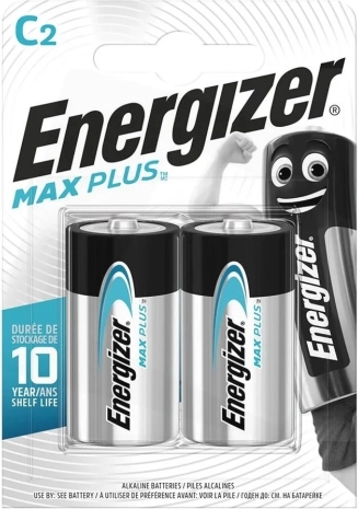 Alkalické batérie Max Plus C LR14, 2 ks, blister
