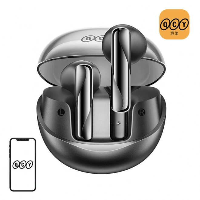 Bezdrôtové slúchadlá QCY AilyBuds Clear – Silver