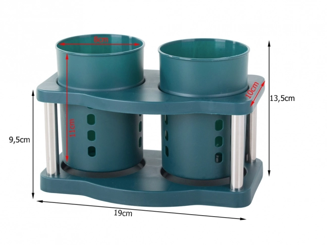 Zelený odkvapkávač na príbory a náčinie