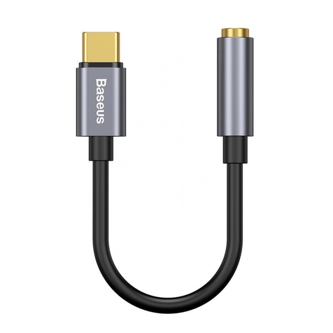 Audio adaptér Baseus USB-C na 3,5 mm mini jack - čierno-šedý