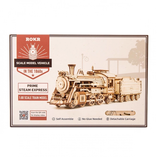 Lokomotíva - Parný expres - 3D drevené puzzle