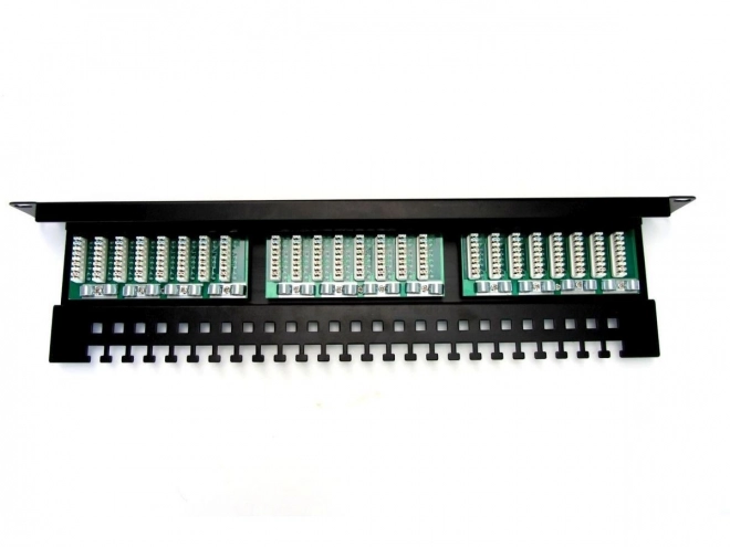 Patch panel 19" s 24 portami, kat. 5e, čierny