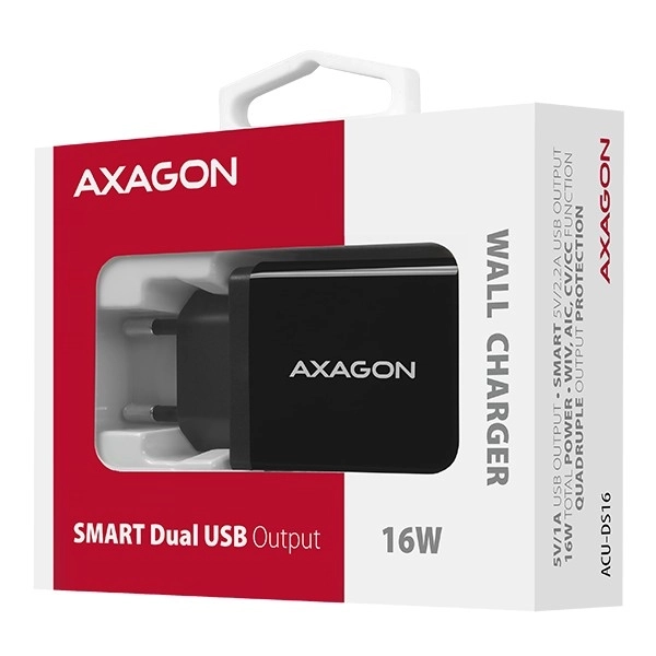 Duálna nabíjačka AXAGON SMART 16W USB-A