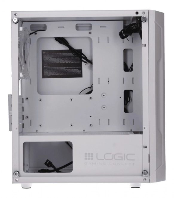 Herná skrinka Logic Aramis ARGB Mini USB 3.0 biela
