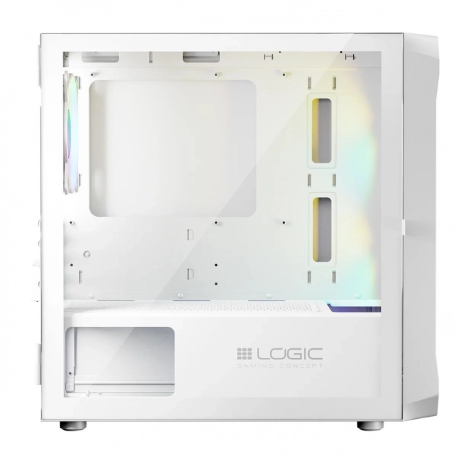 Logic Portos Mini ARGB počítačová skrinka biela