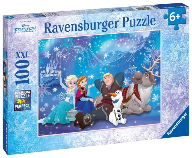 Puzzle Ravensburger Ľadové kráľovstvo - Ľadová mágia 100 dielikov