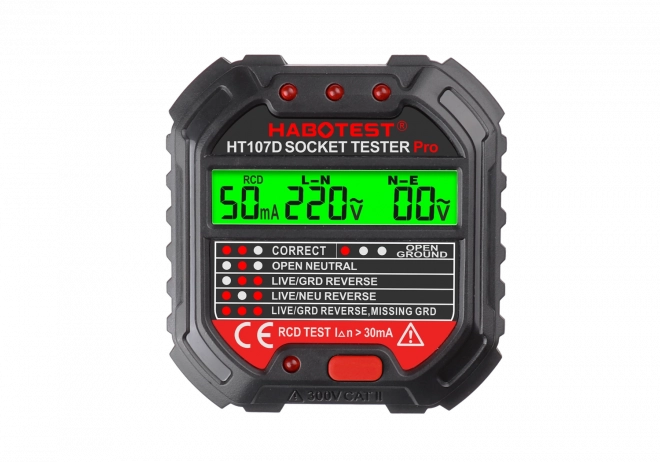 Tester zásuviek s digitálnym displejom Habotest