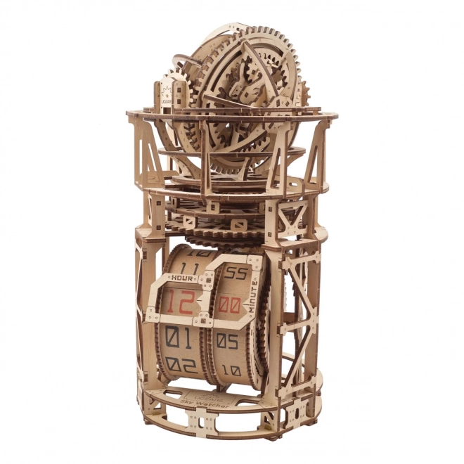 Ugears drevený mechanický model hodinový strojček s tourbillonom