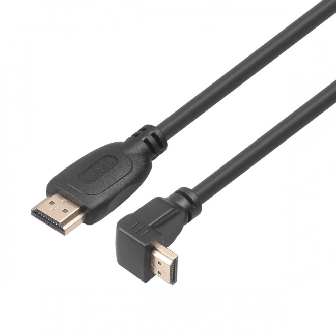 Pozlátený HDMI kábel, 1.8 m, uhlová verzia