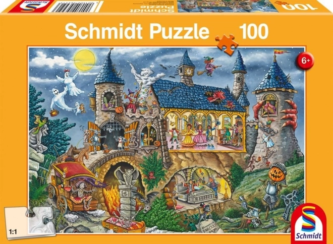 Strašidelný hrad puzzle 100 dielikov