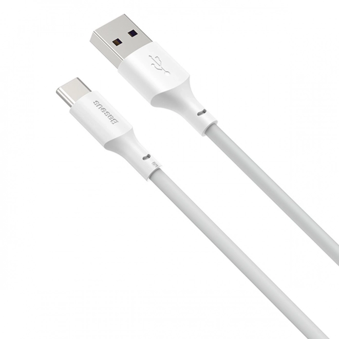 Baseus Simple Wisdom USB na Type-C dátové káble 1,5m biele