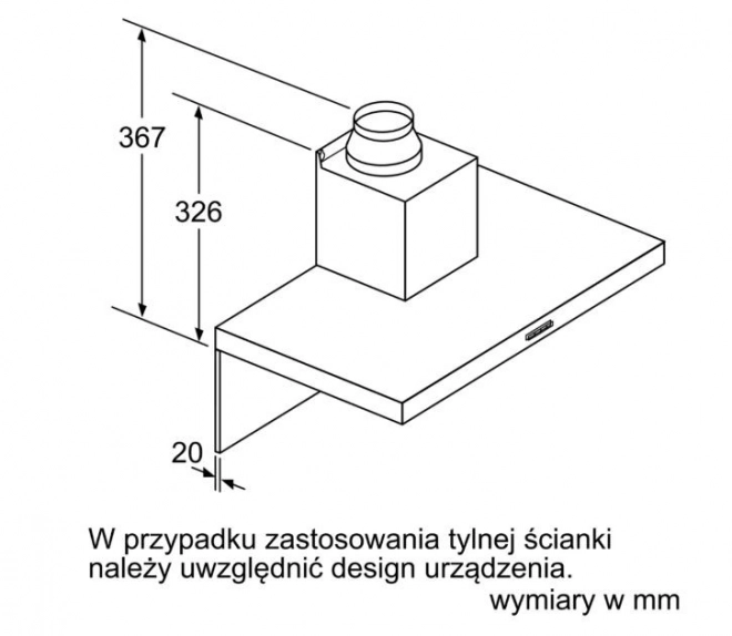 Komínový odsávač Bosch čierny