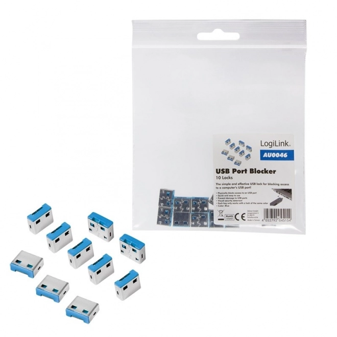 Blokáda USB portov bez kľúča, sada 10 ks