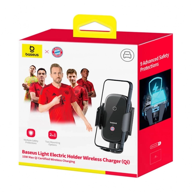 Baseus držiak do auta s 15W nabíjačkou Bayern edition