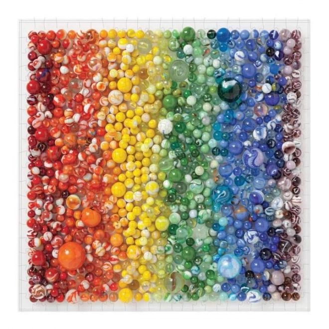 Čtvercové puzzle Duhové skleněnky 500 dielikov