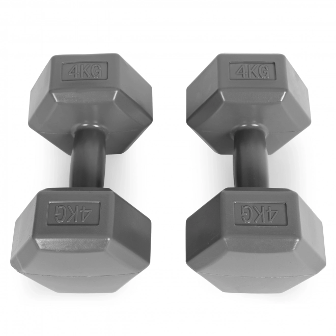 Hexagonálne činky 2x4 kg šedé ModernHome