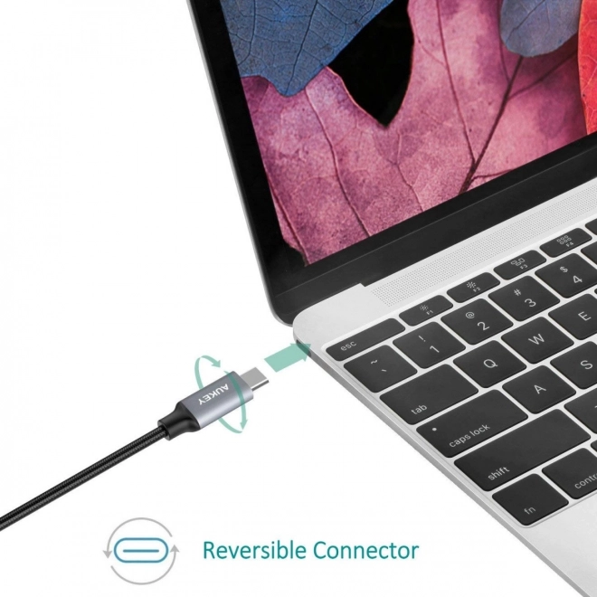 Nylonový kábel AUKEY Quick Charge USB-C na USB-C 2m