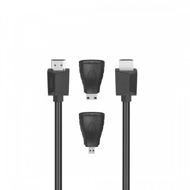 Hdmi kábel 4k 1,5m s adaptérom mini/micro