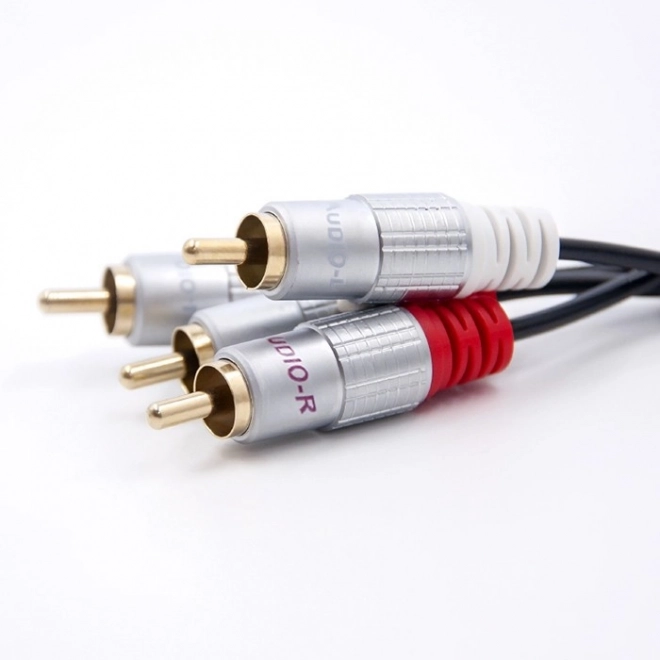 Kábel 2x RCA mužský / 2x RCA mužský 3m čierny