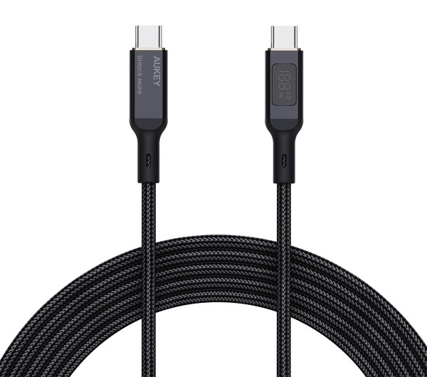 USB-C kábel na USB-C čierny 1,8 m od Aukey