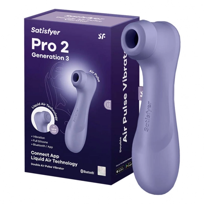 Masážny prístroj Satisfyer Pro 2 generácie 3 s aplikáciou fialový