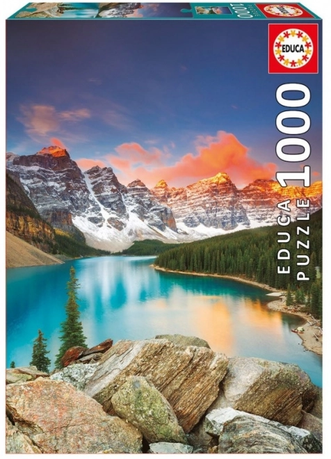 Puzzle Jezero Moraine Kanada 1000 dielikov