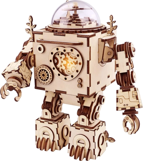 Rokr Svietiaci 3D drevené puzzle Robot Orfeus