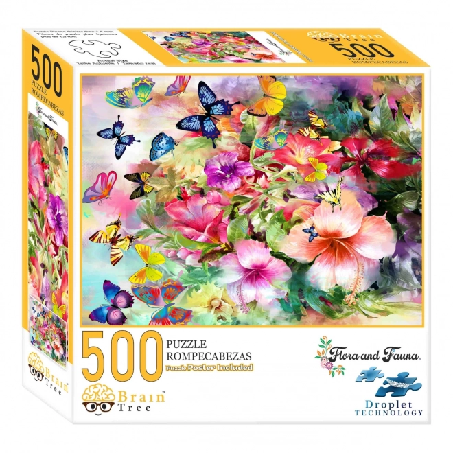 Puzzle Kvety a motýle 500 dielikov