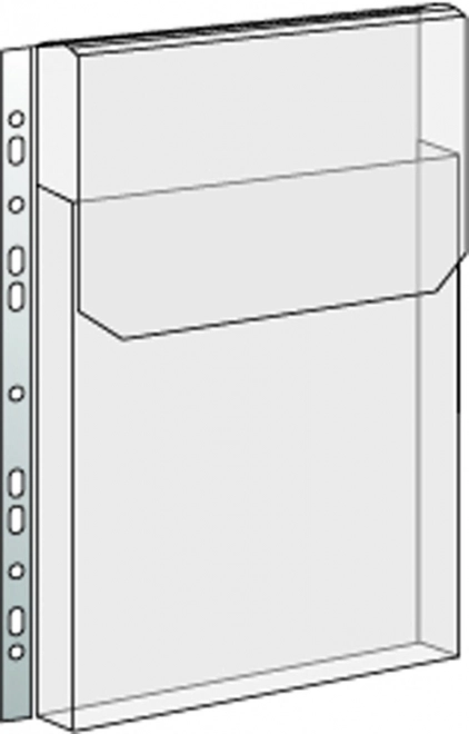 Priehľadný obal na dokumenty s klopou a eurozávitom