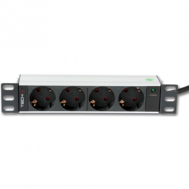 Racková napájacia lišta 1U 250V/16A 4xSchuko, 1,8m