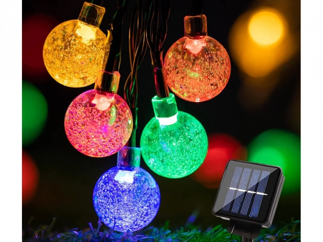 Solárna záhradná girlanda 40 LED multicolor