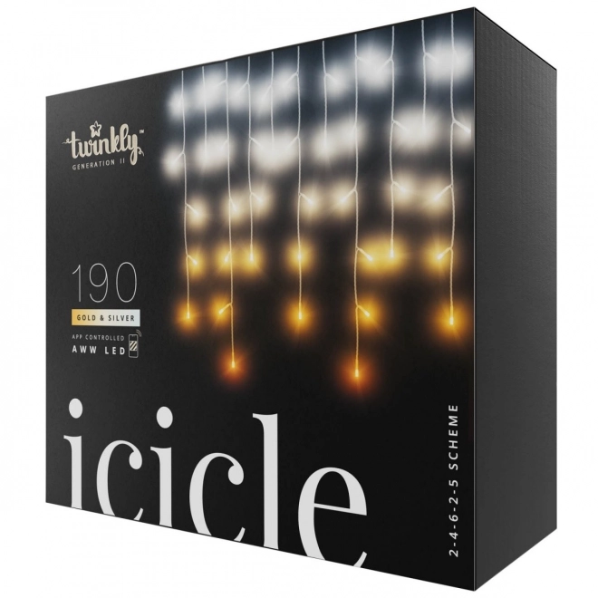 Inteligentné lampy cencúle Icicle 190 AWW LED